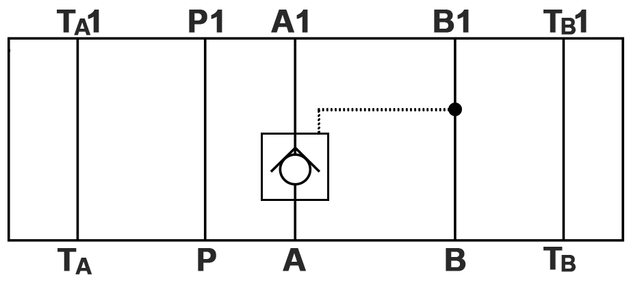Принципиальная гидравлическая схема клапана SHM5-SA